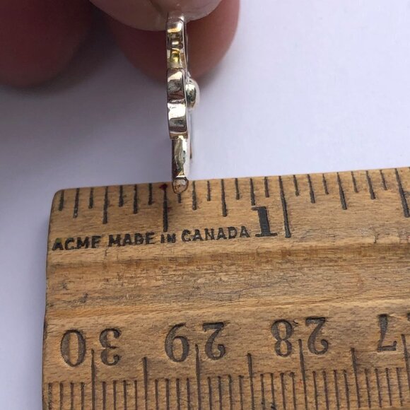 LILLIAN Vernon Sterling Silver Charm Shamrock Clover Enamel Green 925 New - Picture 5 of 5